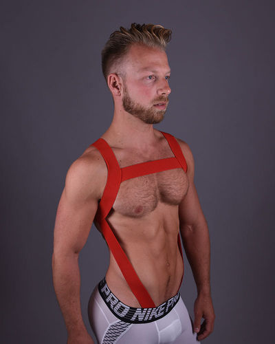 Red Cocksling Harness